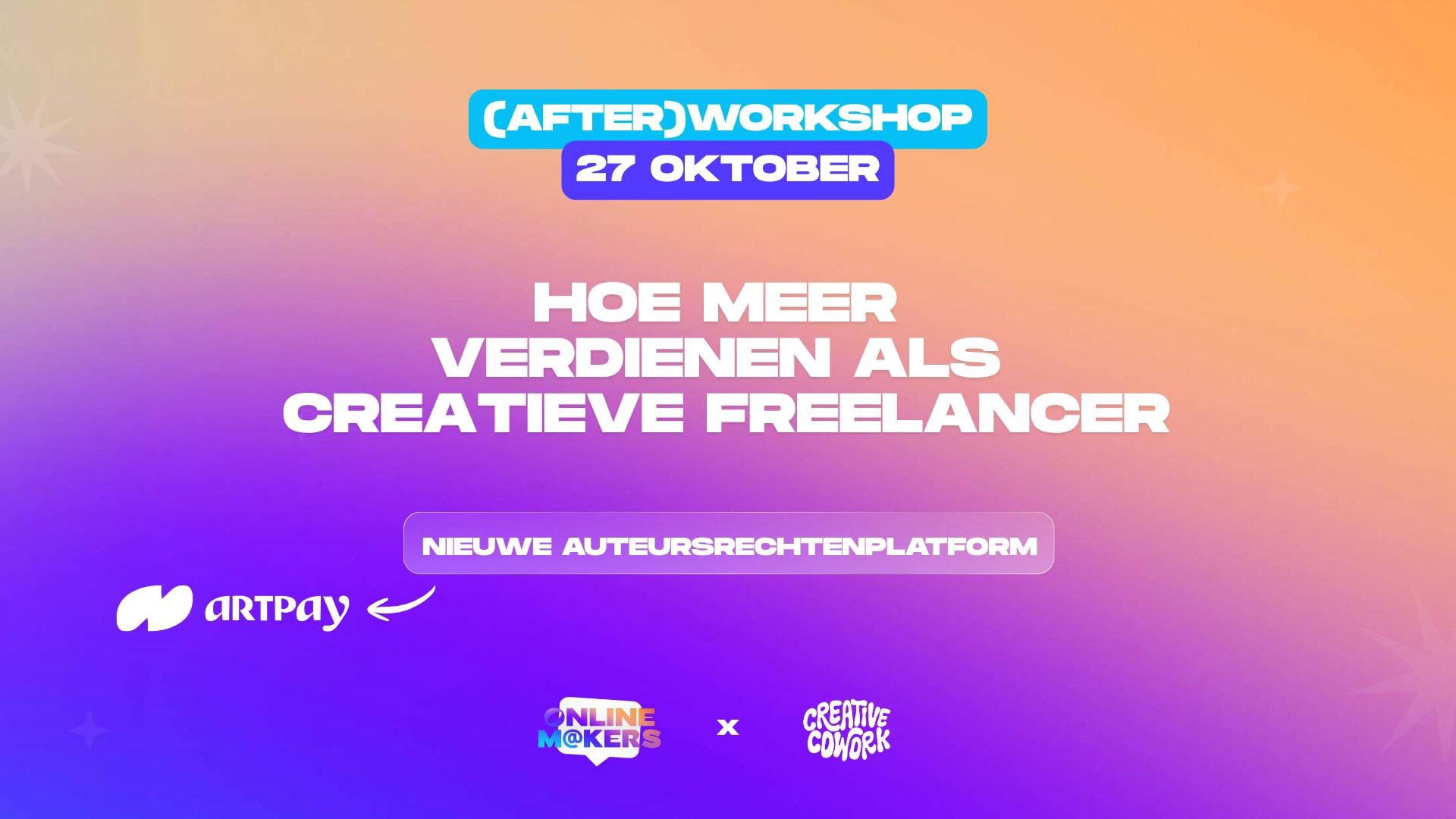 (After)workshop 'Hoe meer verdienen als creatieve freelancer' - auteursrechten met ArtPay